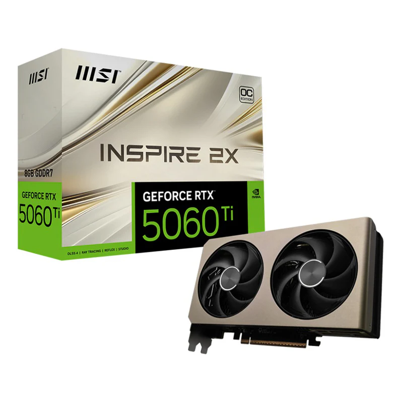 MSI GeForce RTX 5060 8G INSPIRE 2X OC 8GB GDDR7 Graphics Card